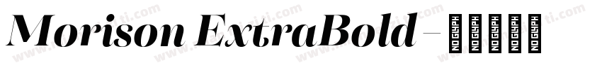 Morison ExtraBold字体转换